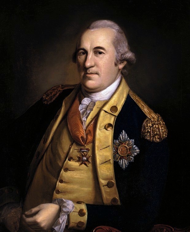 Portrait of Friedrich Wilhelm (Baron) von Steuben by Charles Wilson Peale, 1780, public domain photograph from Wikipedia