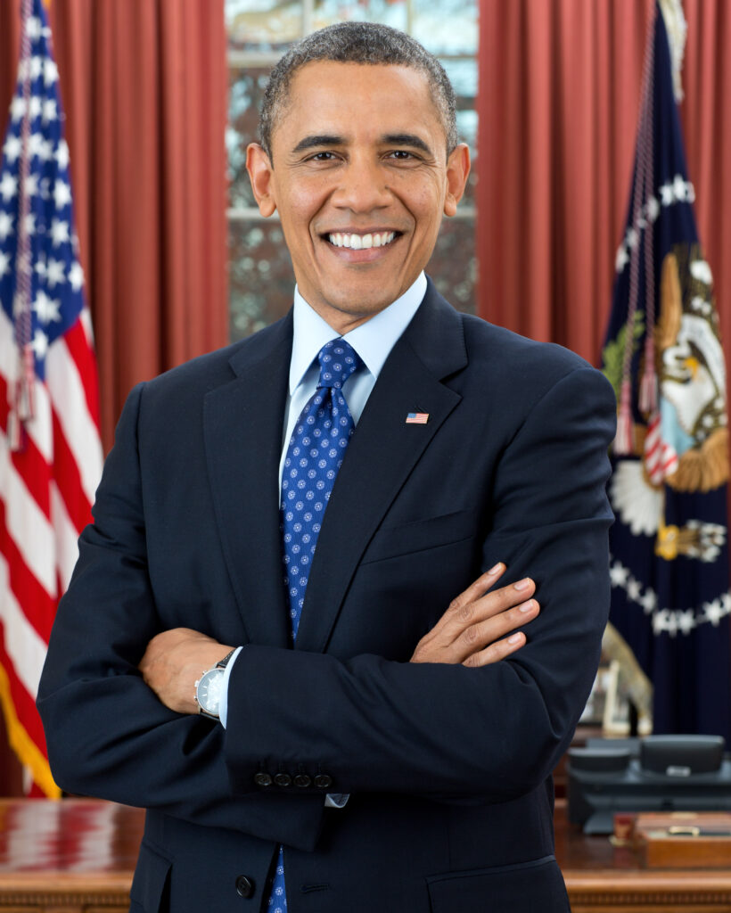 Photograph of President Barack Obama, Official White House Photo by Pete Souza, Public domain, via Wikimedia Commons