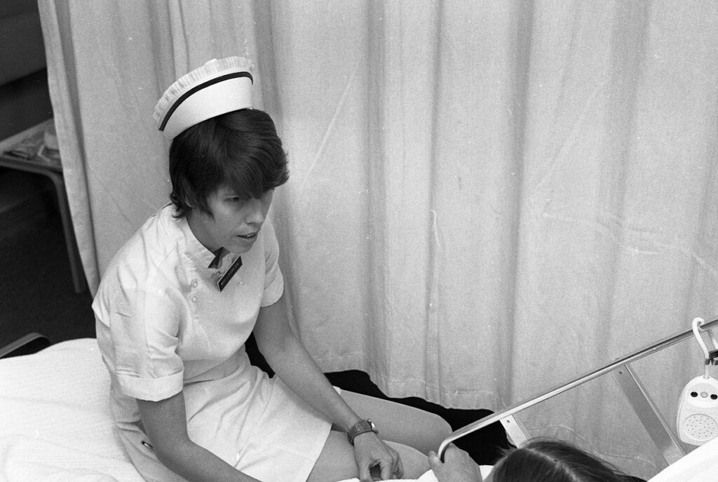 Photograph of Joy Ufema Counsel at Harrisburg Hospital, 1974, courtesy of the Historical Society of Dauphin County